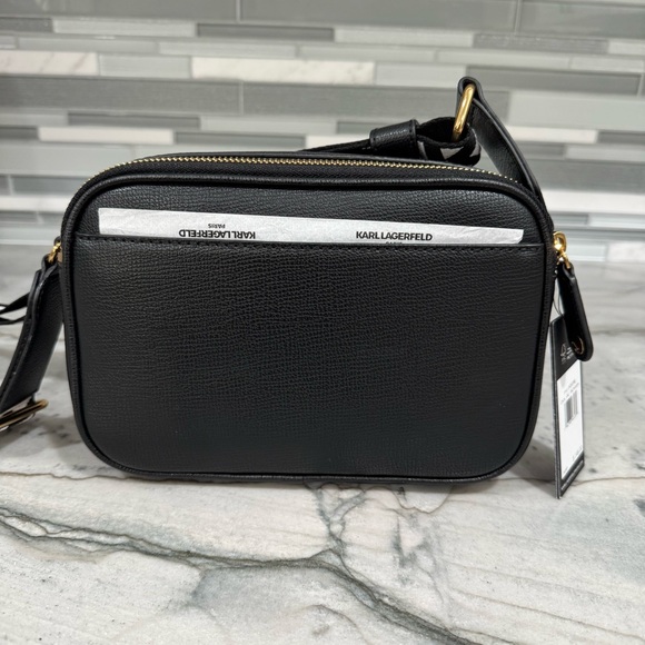 Karl Lagerfeld Black Rainbow Heart Embellished Crossbody Bag New - Picture 3 of 6